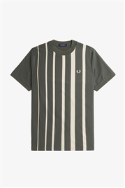 Fred Perry M7703 Gradient Stripe Tee - Field Green
