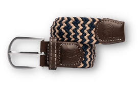 Swole Panda Zigzag Woven Belt - Navy