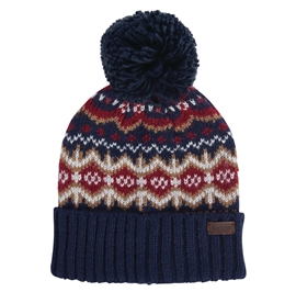 Barbour Case Fairisle Beanie - Cranberry