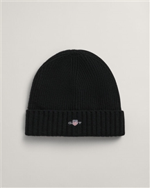 Gant Uni Shield Wool Beanie - Black