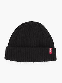 Levi's Ribbed Cropped Beanie Black