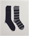 Gant Barstripe & Solid Socks 2P