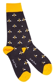 Swole Panda Bumblebee Socks - Navy