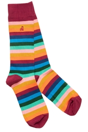 Swole Panda Fine Stripe socks