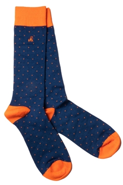 Swole Panda Spotted Socks Orange