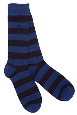 Swole Panda Striped Socks Grey