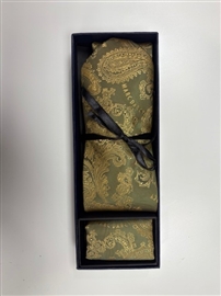 Marc Darcy Tie And Pocket Square Set - Green