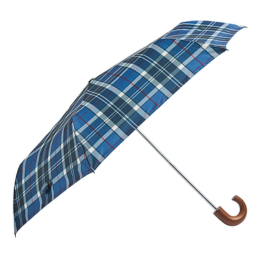 Barbour Tartan Mini Umbrella Summer Navy