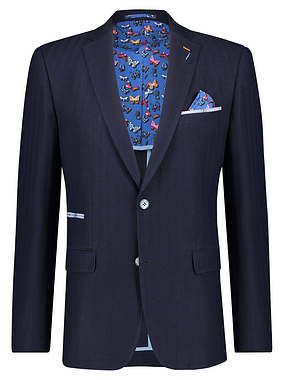 AFNF Wool Blazer Navy Blue