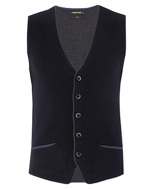 Remus 58176 Knitted Waistcoat Navy