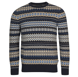 Barbour Chase Fairisle Crew - Midnight