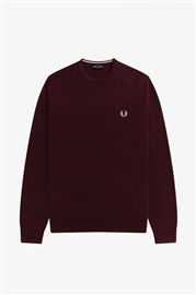 Fred Perry K9601 Classic Crew Neck - Ox Blood