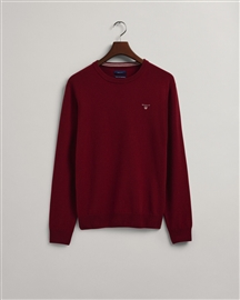 Gant Superfine Lambswool Crew - Port Red