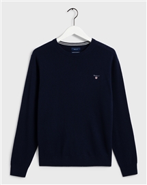 Gant Superfine Lambswool Crew - Marine