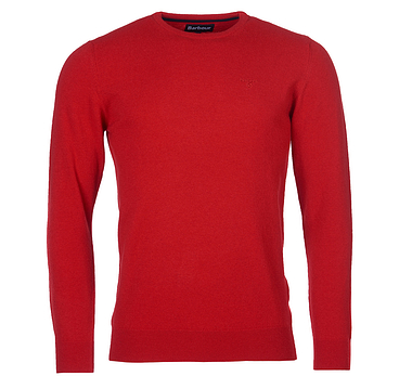 Barbour Essential Lambswool Crew Chili Red