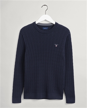 Gant Cotton Cable Crew Neck