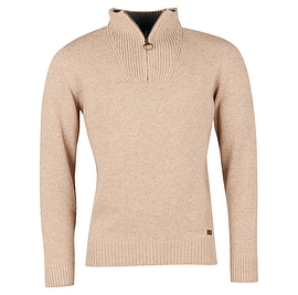 Barbour Nelson Essential Half Zip MKN - Stone