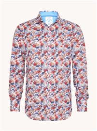 A Fish Named Fred 31.015 Floral Shirt - Coral