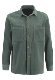 Fynch Hatton 13148104 Corduroy Overshirt - Sage Green