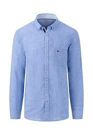 Fynch Hatton Pure Linen 14136000 BD Shirt - Crystal Blue