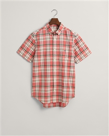 Gant Regular Cotton Linen Check Shirt - Sunset Picnic