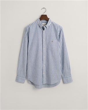 Gant Regular Cotton Linen Stripe Shirt
