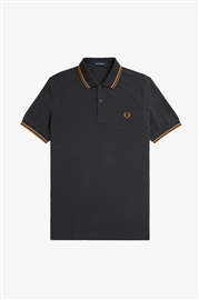 Fred Perry M3600 Twin Tipped Polo - Navy Ash blue Gold