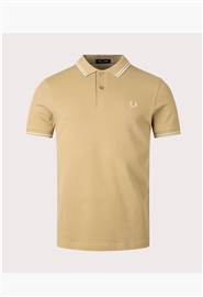Fred Perry M3600 Twin Tipped Polo - Warm Stone Two