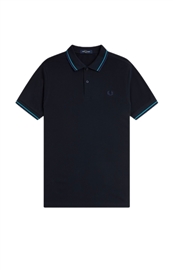 Fred Perry M3600 Twin Tipped Polo - Navy Ocean