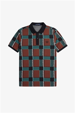 Fred Perry M6663 Glitch Tartan Polo 