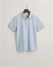 GANT REG CONTRAST PIQUE SS POLO - DOVEBLUE