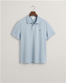 Gant Shield Regular SS Pique Polo  - Dove Blue