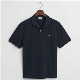 Gant Textured Polo - Evening Blue