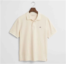Gant Textured Polo - Cream