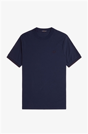 Fred Perry M4654 Tipped Cuff Pique Shirt - Tennis Blue
