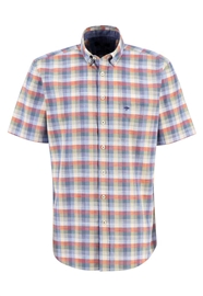 Fynch Hatton 13048131 Summer Slub Check - Tangerine