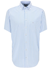 Fynch Hatton Summer Stripes SS Shirt - Blue