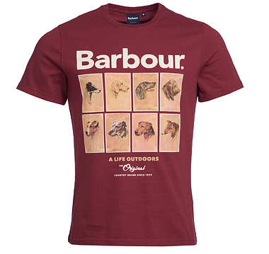 Barbour Hounds Graphic Tee Ruby