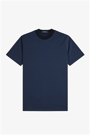 Fred Perry M6581 Fine Stripe Tee - Navy/Tennis Blue