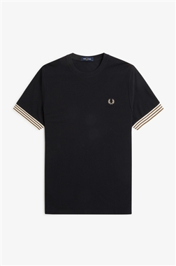 Fred Perry M7707 Striped Cuff Tee