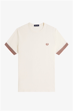 Fred Perry M7707 Striped Cuff Tee