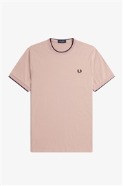 Fred Perry M1588 Twin Tipped T-Shirt - Dark Pink