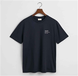 Gant Texture SS Tee - Evening Blue