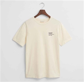 Gant Texture SS Tee - Cream