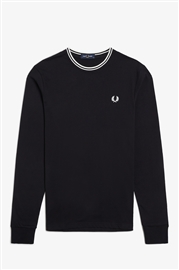 Fred Perry M9602 LS Twin Tipped T-Shirt - Black
