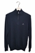 Gant Cotton Pique Half Zip Evening Blue