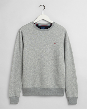 Gant Original Crew Neck Sweatshirt Grey Melange