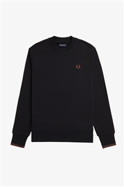 Fred Perry M7535 Crew Neck Sweatshirt - Black