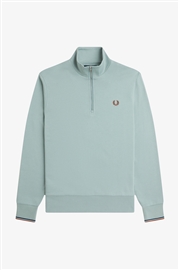 Fred Perry M3574 Half Zip Sweatshirt - Silver Blue