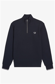 Fred Perry M3574 Half Zip Sweatshirt - Navy